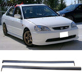 Fits 01-03 Honda Civic PP Front + Rear Bumper Lip + Side Skirts