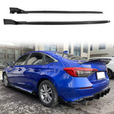2022-2025 Honda Civic 11th Type R Side Skirts Rocker Panel Matte Black