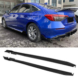 2022-2025 Honda Civic 11th Type R Side Skirts Rocker Panel Matte Black