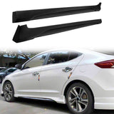 2017-2020 Hyundai Elantra AD CN7 L Style Unpainted Black Side Skirt PP