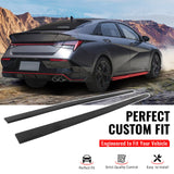 2021-2026 Hyundai Elantra N Line IKON Style Gloss Black Side Skirts Extension ABS