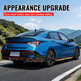 2021-2026 Hyundai Elantra N Line IKON Style Gloss Black Side Skirts Extension ABS