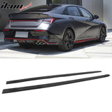 2021-2026 Hyundai Elantra N Line IKON Style Gloss Black Side Skirts Extension ABS