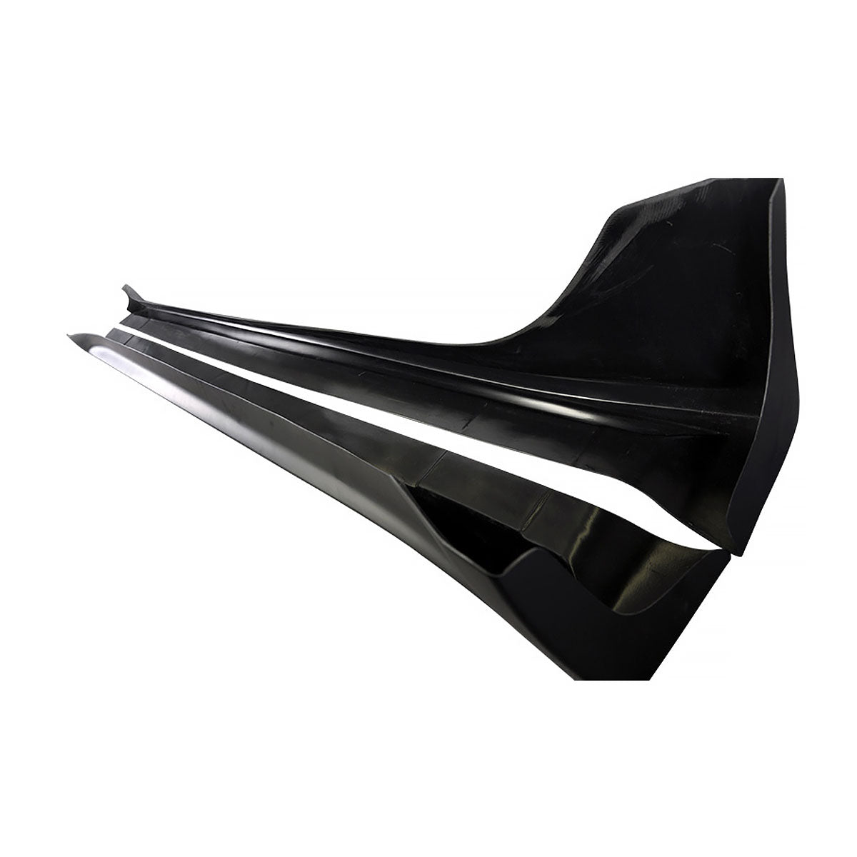 2008-2017 Mitsubishi Lancer OEM Style Unpainted Black Side Skirts PP
