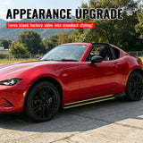 2016-2026 Mazda MX-5 Miata Gloss Black IKON Style Side Skirts Extension ABS Pair