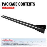 2016-2026 Mazda MX-5 Miata Gloss Black IKON Style Side Skirts Extension ABS Pair