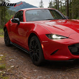 2016-2026 Mazda MX-5 Miata Gloss Black IKON Style Side Skirts Extension ABS Pair
