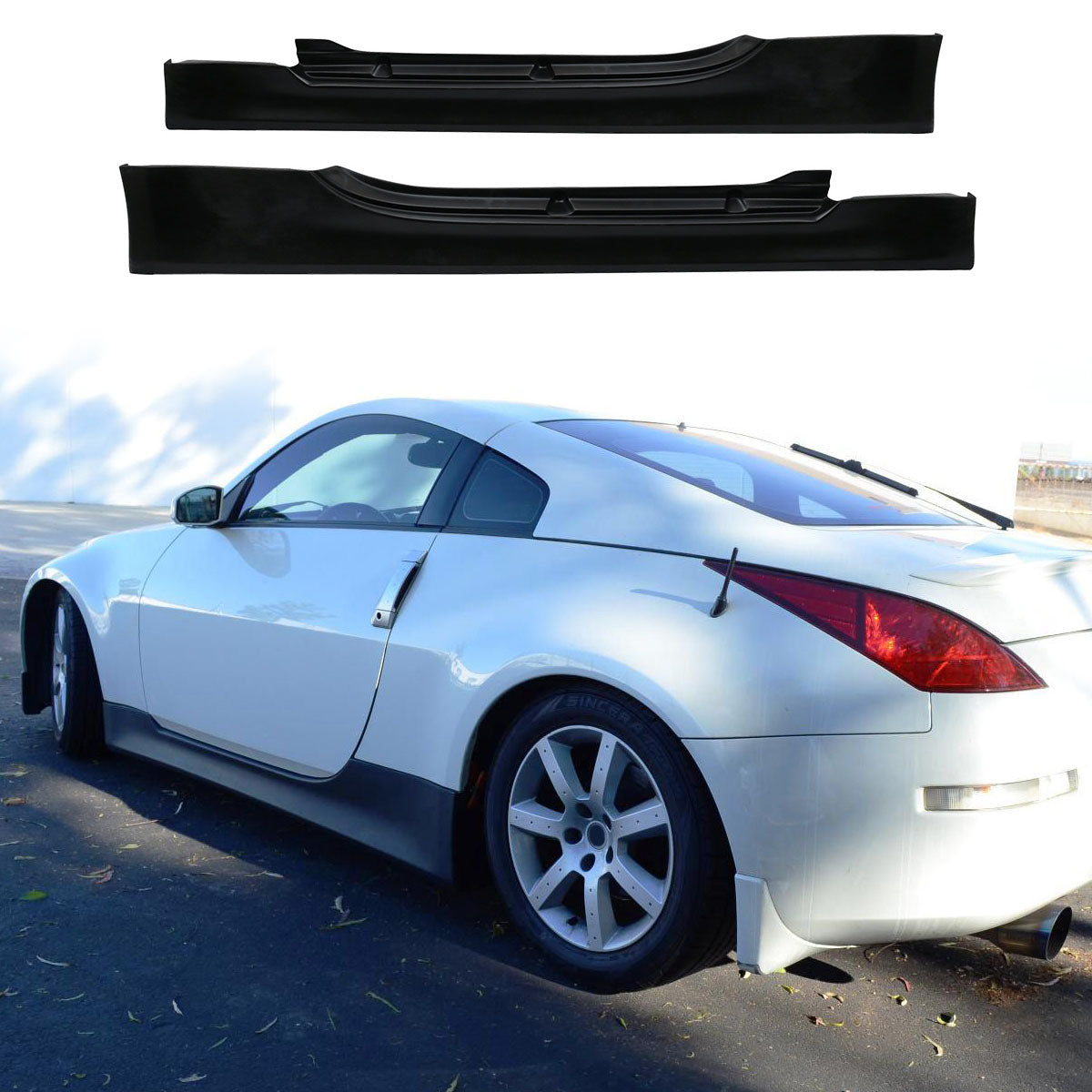 2003-2009 Nissan 350Z Z33 V Style Side Skirts Rocker Panel PU