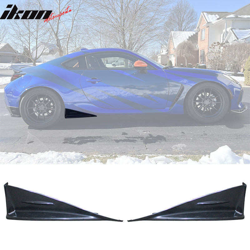 2022-2025 Subaru BRZ Toyota GR86 STI Style Side Skirt Strakes PP 2PCS