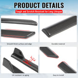 2023-2026 Subaru Solterra ST Style Carbon Fiber Print Side Skirts Extension ABS