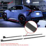 2023-2026 Subaru Solterra ST Style Carbon Fiber Print Side Skirts Extension ABS