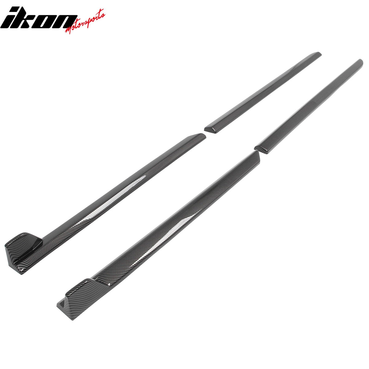 2023-2026 Subaru Solterra ST Style Carbon Fiber Print Side Skirts Extension ABS