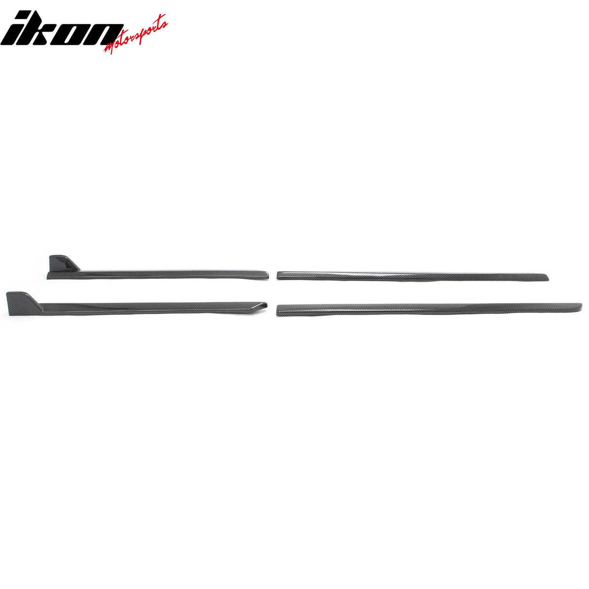 2023-2026 Subaru Solterra ST Style Carbon Fiber Print Side Skirts Extension ABS