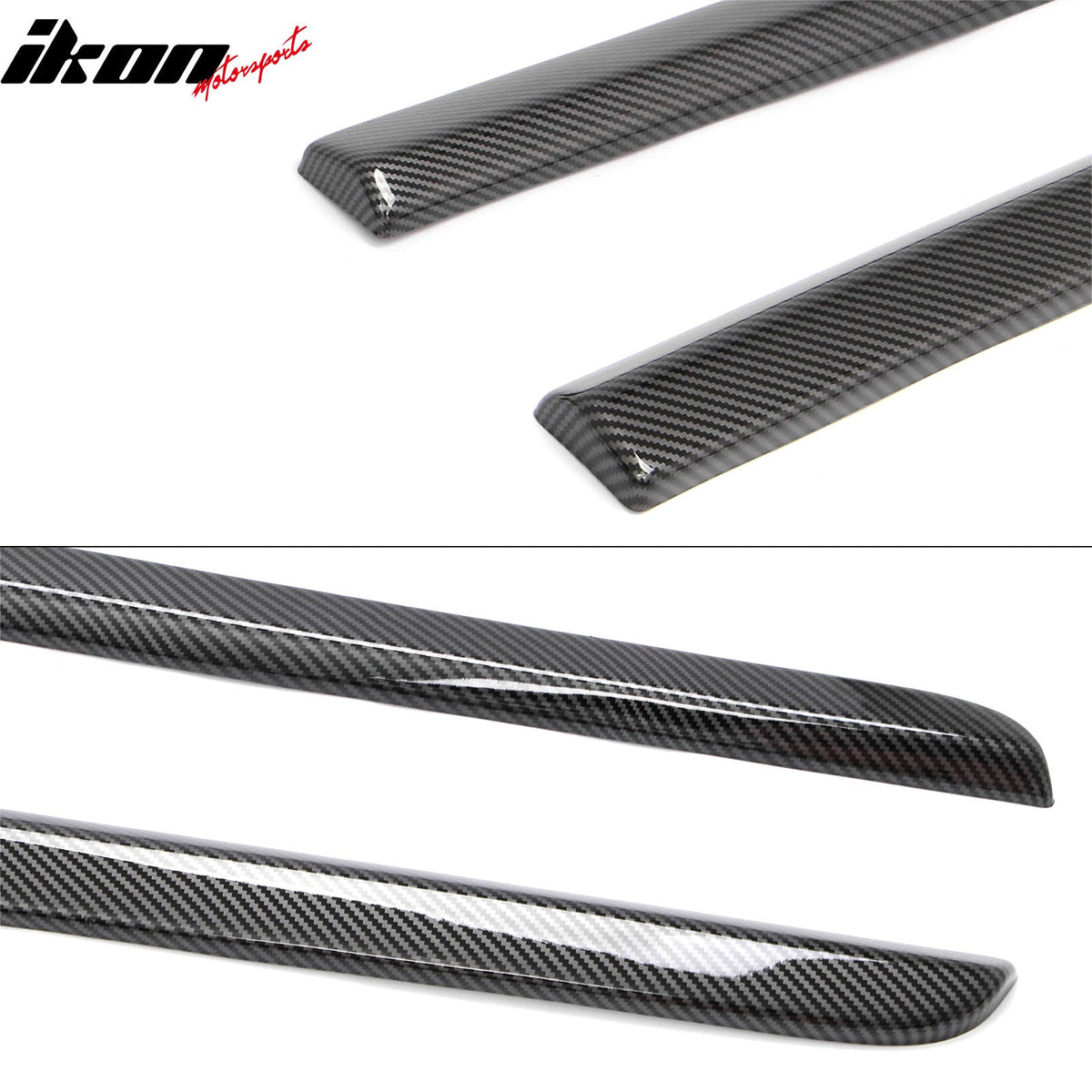 2023-2026 Subaru Solterra ST Style Carbon Fiber Print Side Skirts Extension ABS
