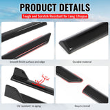 2023-2026 Subaru Solterra ST Style Gloss Black Side Skirts Extension ABS