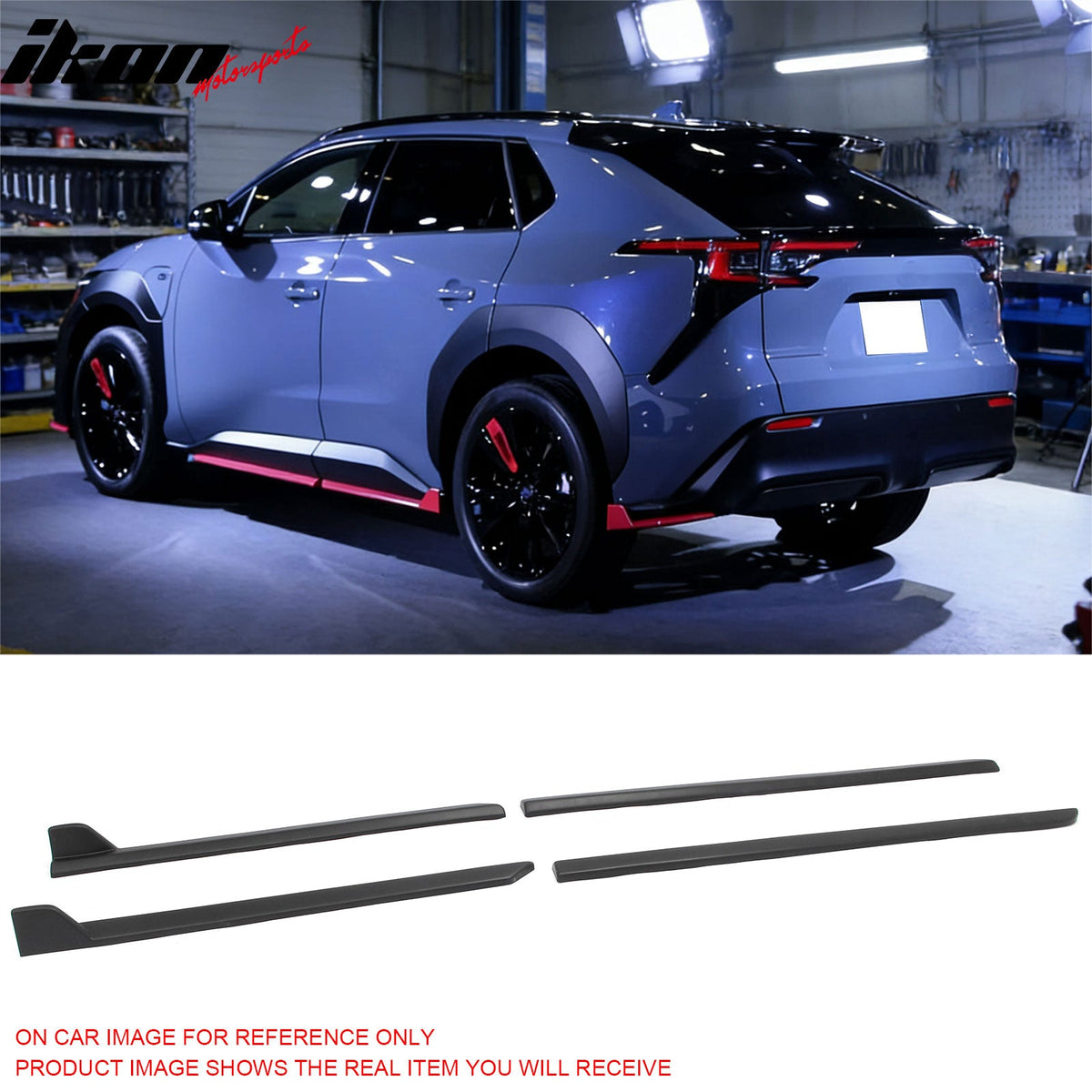 2023-2026 Subaru Solterra ST Style Matte Black Side Skirts Extension ABS