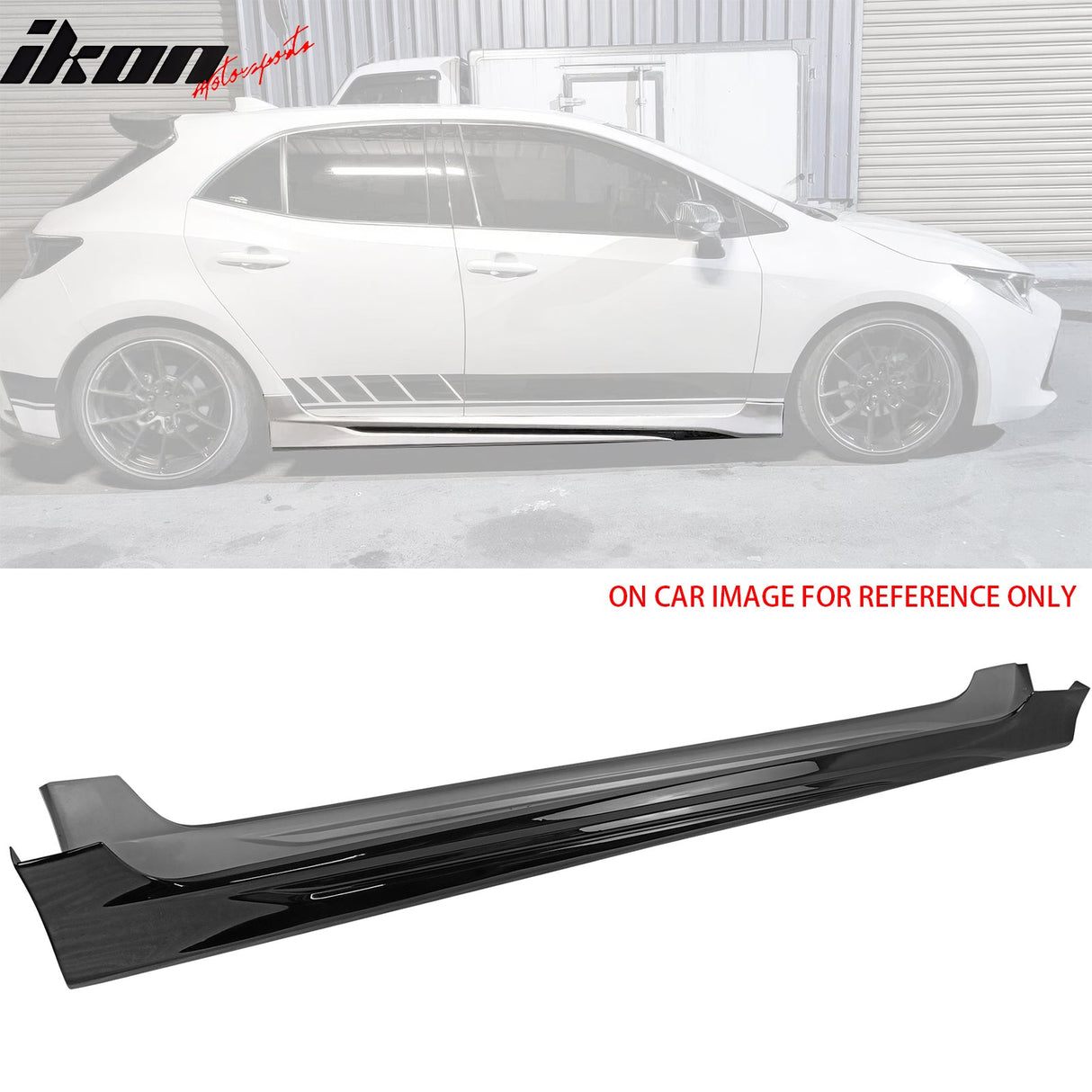 2019-2025 Toyota Corolla M Style Gloss Black Side Skirts Rocker Pannel