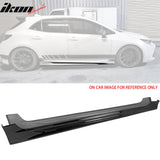 2019-2025 Toyota Corolla M Style Gloss Black Side Skirts Rocker Pannel