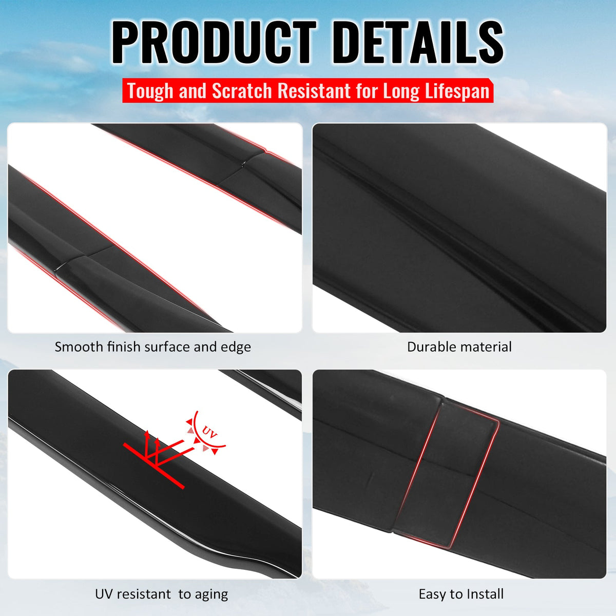 2023-2026 Toyota Prius & Prius Prime AR Style Gloss Black Side Skirts Extension ABS