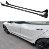2017-2022 Tesla Model 3 IKON Style Side Skirts Rocker Panel ABS 4PC