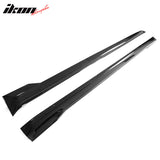 2021-2025 Tesla Model S Gloss Black V Side Skirts Panel Carbon Fiber