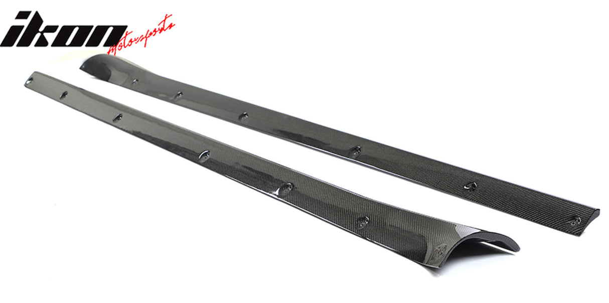 2021-2025 Tesla Model S Gloss Black Revozport Side Skirts Carbon Fiber