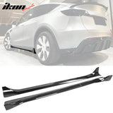 Side Skirts for 2020-2024 Tesla Model Y ABS Plastic Rocker Panel