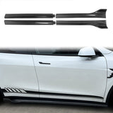 2020-2024 Tesla Model Y V3 Side Skirts Gloss Carbon Fiber Print ABS