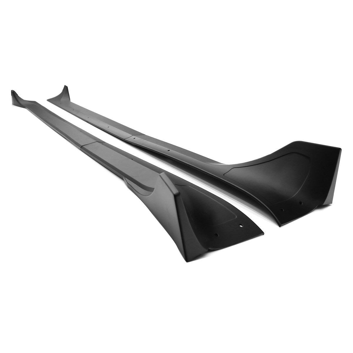 2025-2026 Tesla Model Y Juniper Side Skirts Matte Black Rocker Panel