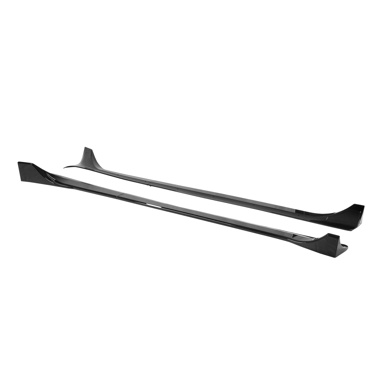 2025-2026 Tesla Model Y Juniper Side Skirts Gloss Black Rocker Panel