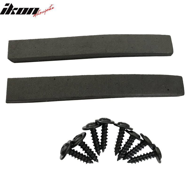 Fits 04-10 BMW E60 Carbon Texture Side Skirts Ext Flat Bottom Line Lip