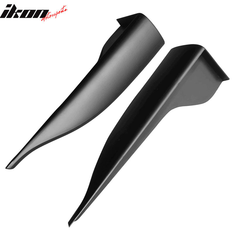 Universal V2 Style Black Endcaps Add On For Side Skirt Extensions PP