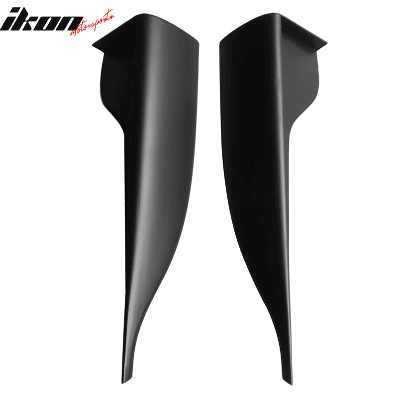 Universal V2 Style Black Endcaps Add On For Side Skirt Extensions PP