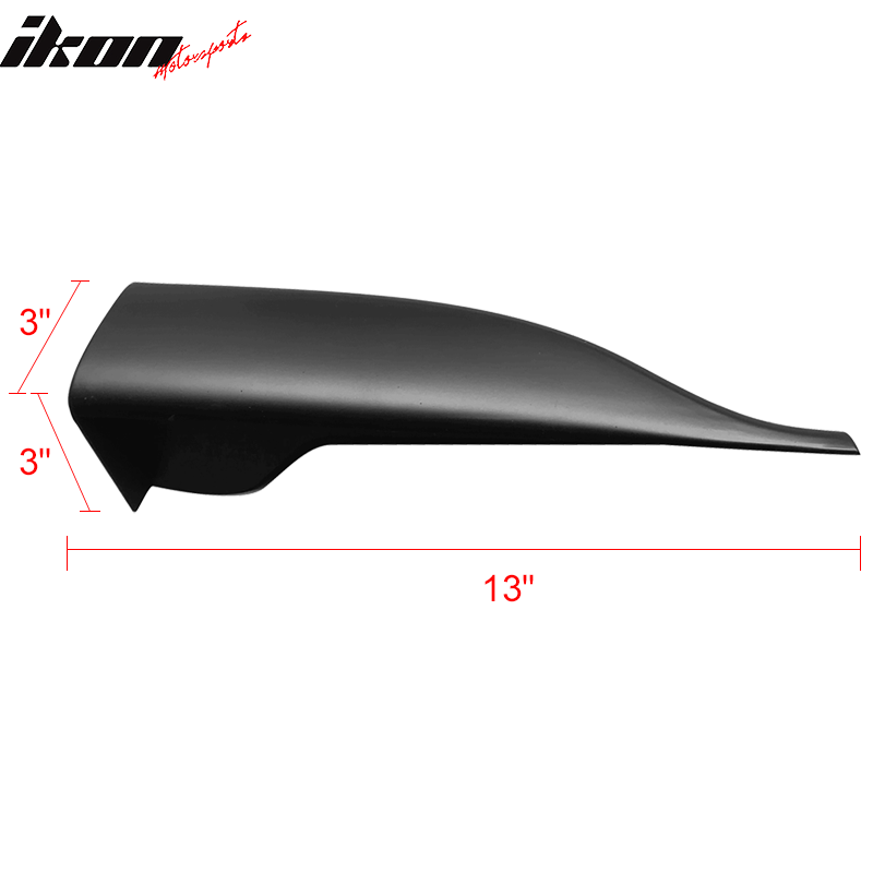 Universal V2 Style Black Endcaps Add On For Side Skirt Extensions PP