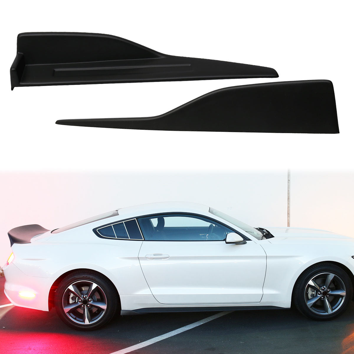 Universal V3 Style 2PCS Side Skirts Rocker Panel Winglet Splitters PP