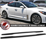 2018-2021 Kia Stinger Ikon Style Unpainted Side Skirts Extension PP