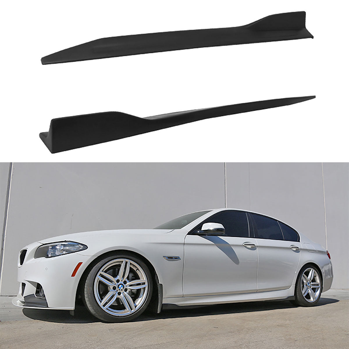 Universal V5 Side Skirts Winglet Wind Blades Rocker Splitter PU 2PC