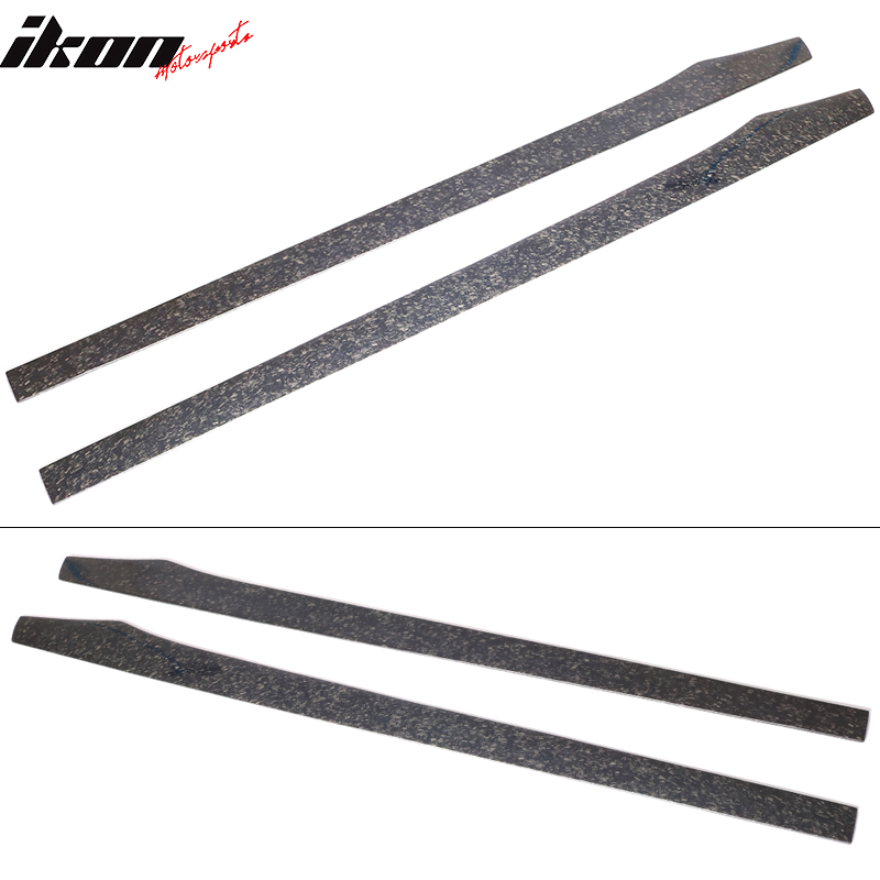 77.5" Side Skirt Extension Flat Bottom Line Lip - Forged Carbon Fiber