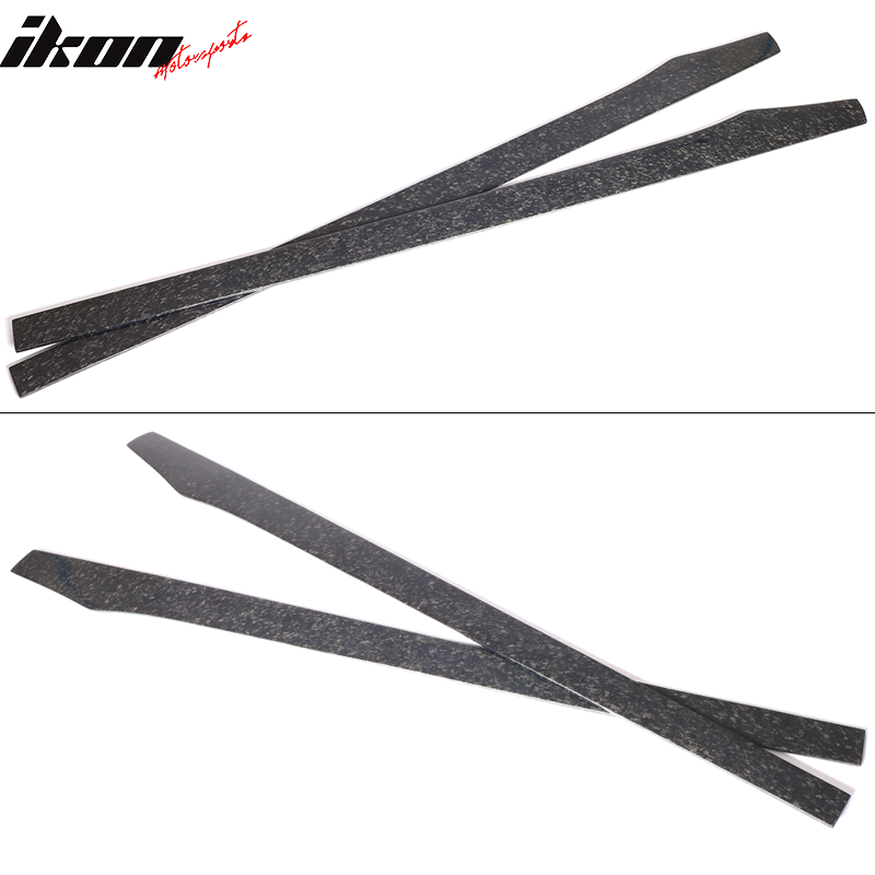 77.5" Side Skirt Extension Flat Bottom Line Lip - Forged Carbon Fiber
