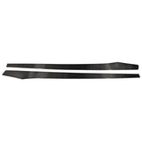 Universal 77.5Inch Side Skirts Extension Flat Bottom Line Carbon Fiber
