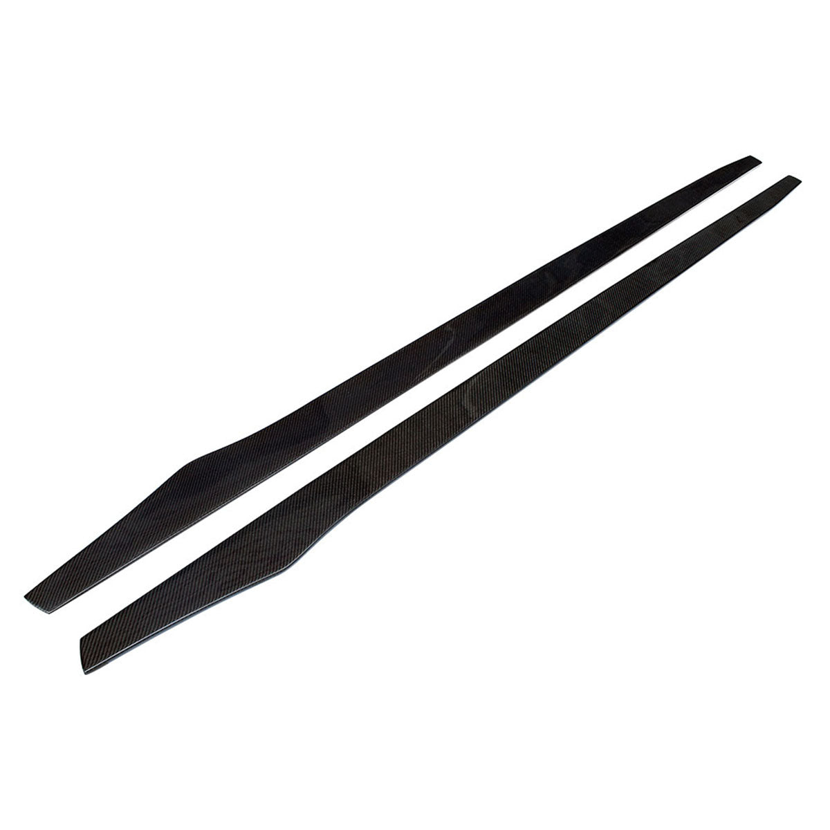 Universal 77.5Inch Side Skirts Extension Flat Bottom Line Carbon Fiber