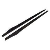 Universal 77.5Inch Side Skirts Extension Flat Bottom Line Carbon Fiber