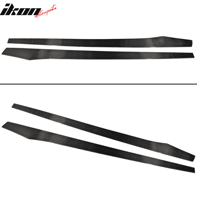 2013-2016 Dodge Dart 77.5 Inch Side Skirts Extension Carbon Fiber Pair