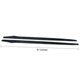 Universal 81 Inch Side Skirt Extension Flat Bottom Line Carbon Fiber