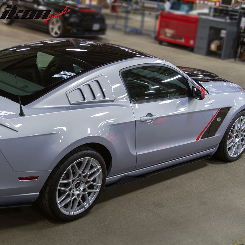2010-2014 Ford Mustang 75 Inch Side Skirt Splitter CF Carbon Fiber