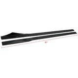 Universal 81 Inches Side Skirts Extension Splitter Carbon Fiber CF
