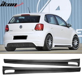 Fits 10-14 Volkswagen VW Golf RG Front Bumper Lip + Side Skirts  PU