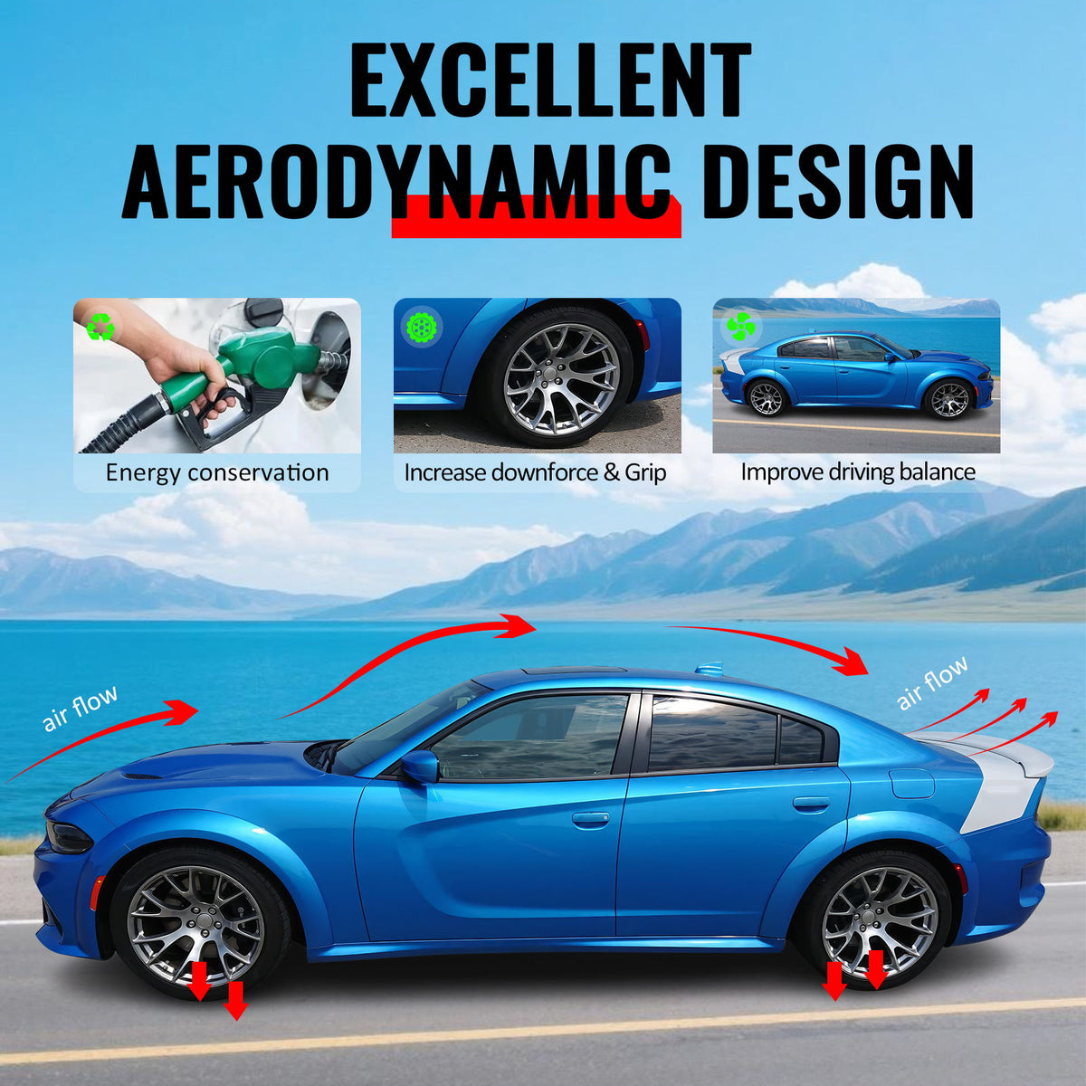 2021-2026 Hyundai Elantra N Line IKON Style Gloss Black Side Skirts Extension ABS