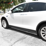 2016-2020 Tesla Model X MX Style Side Skirts Extensions Carbon Fiber