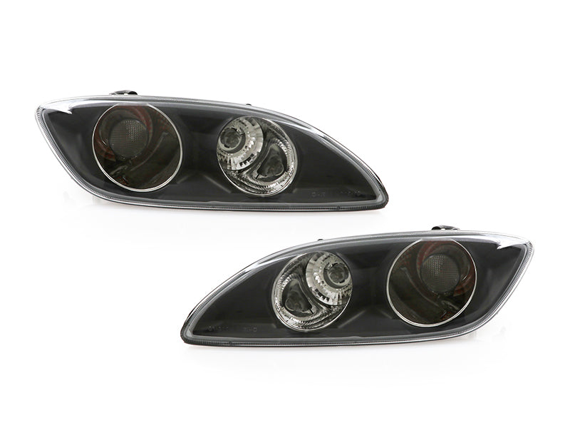 1999-2002 Mazda RX7 Crystal Black Clear Front Bumper Signal Lights